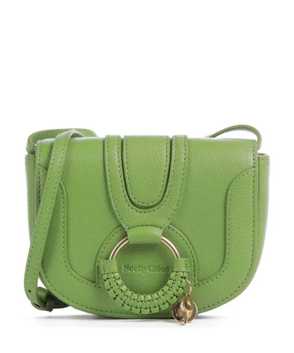 Hana Mini Crossbody bag grained goatskin leather light green