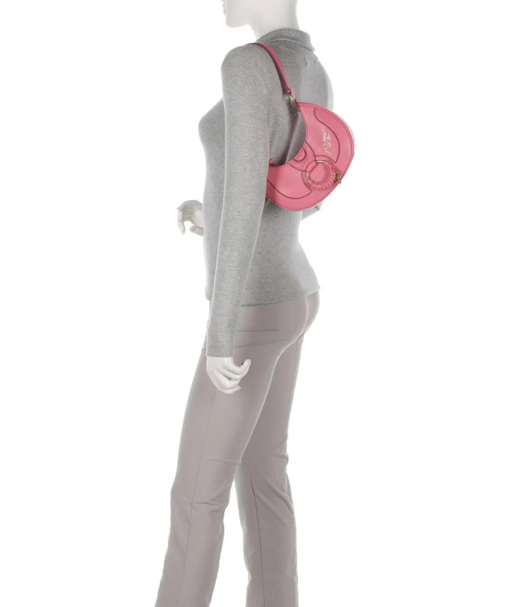 Hana Shoulder bag grained goatskin leather pink