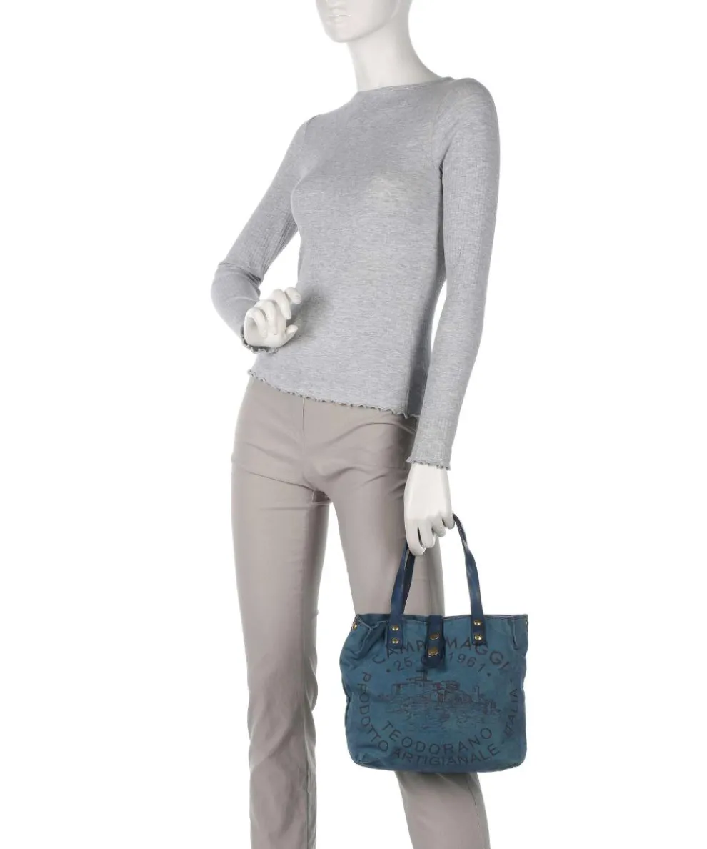 Handbag canvas dark blue