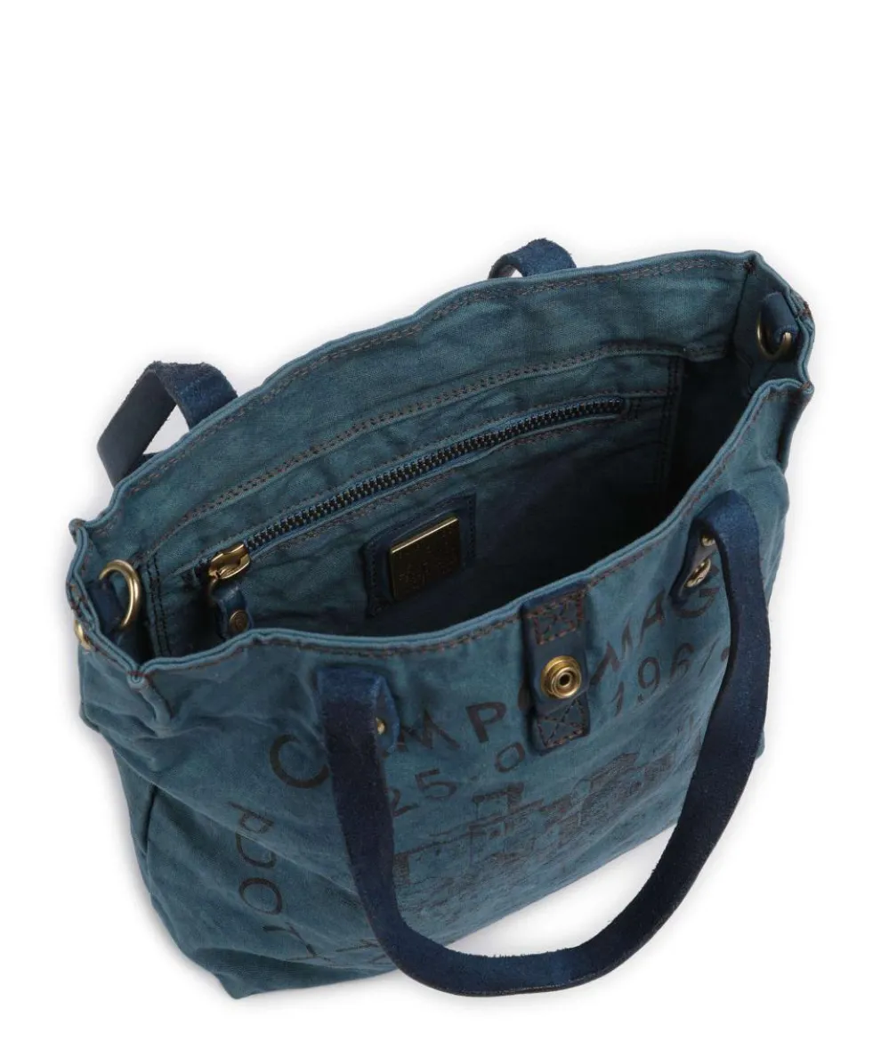 Handbag canvas dark blue