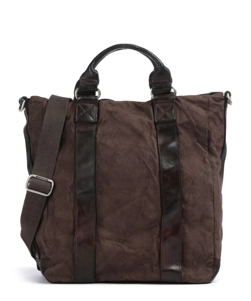 Handbag cotton dark brown
