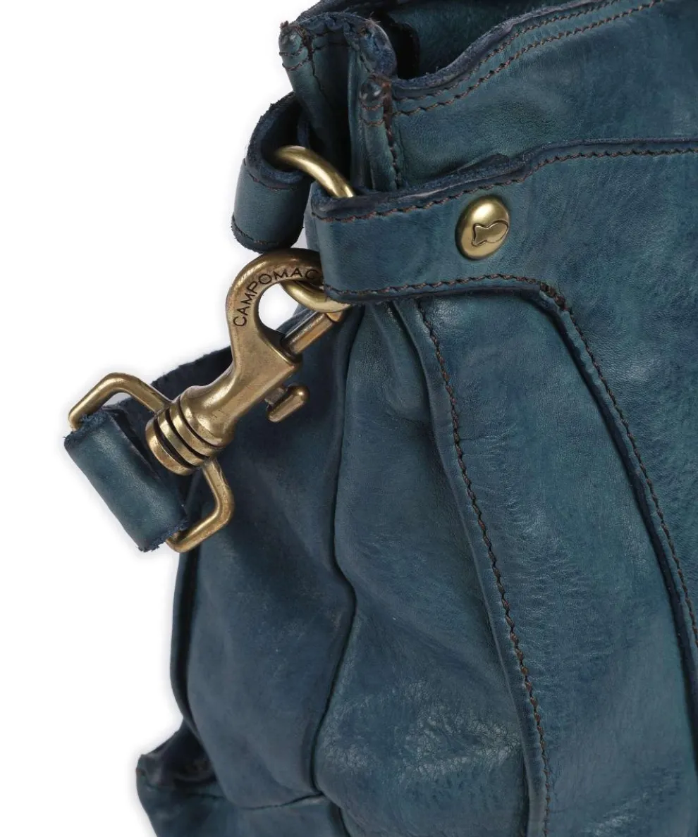 Handbag cow leather dark blue