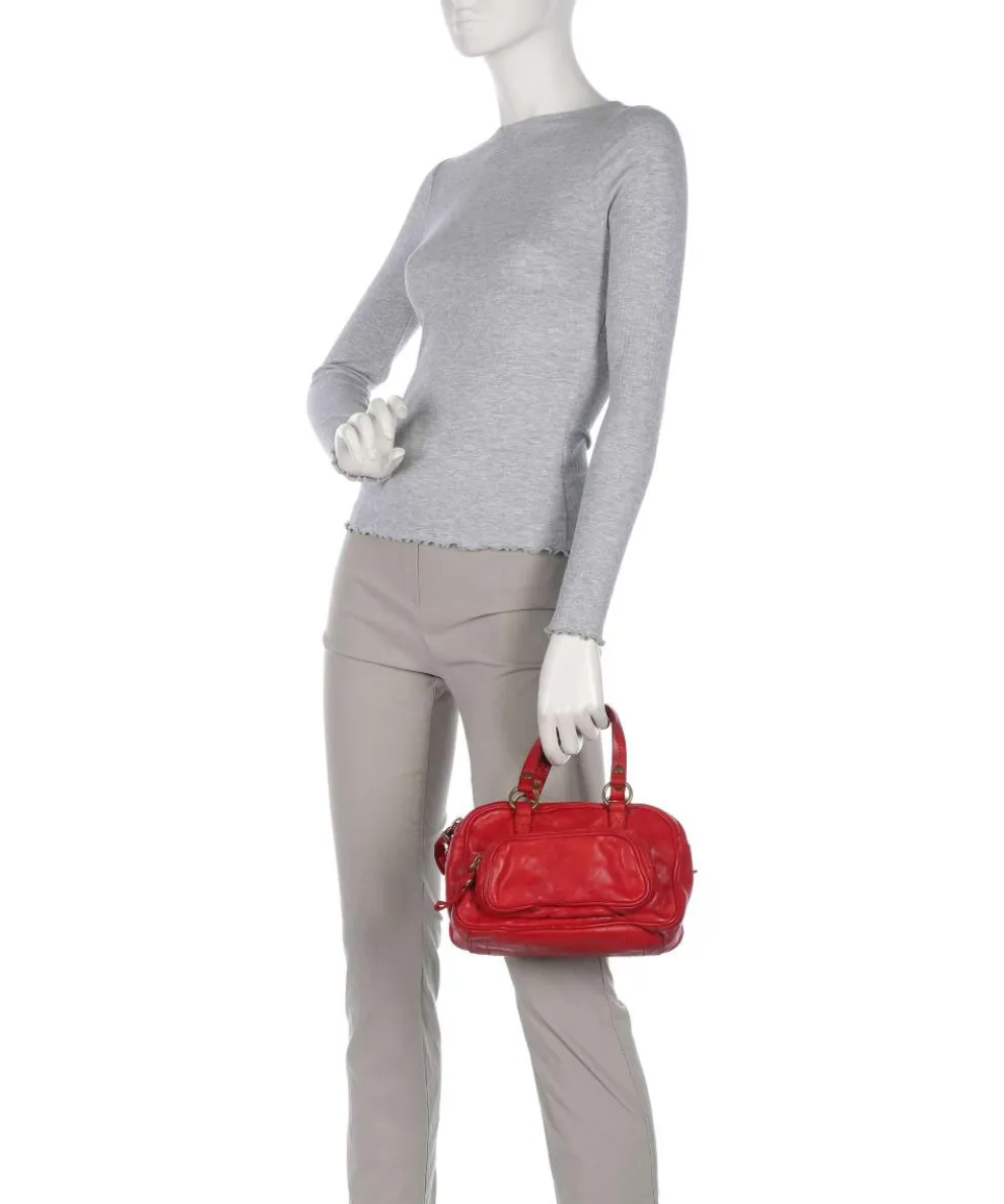 Handbag cow leather red