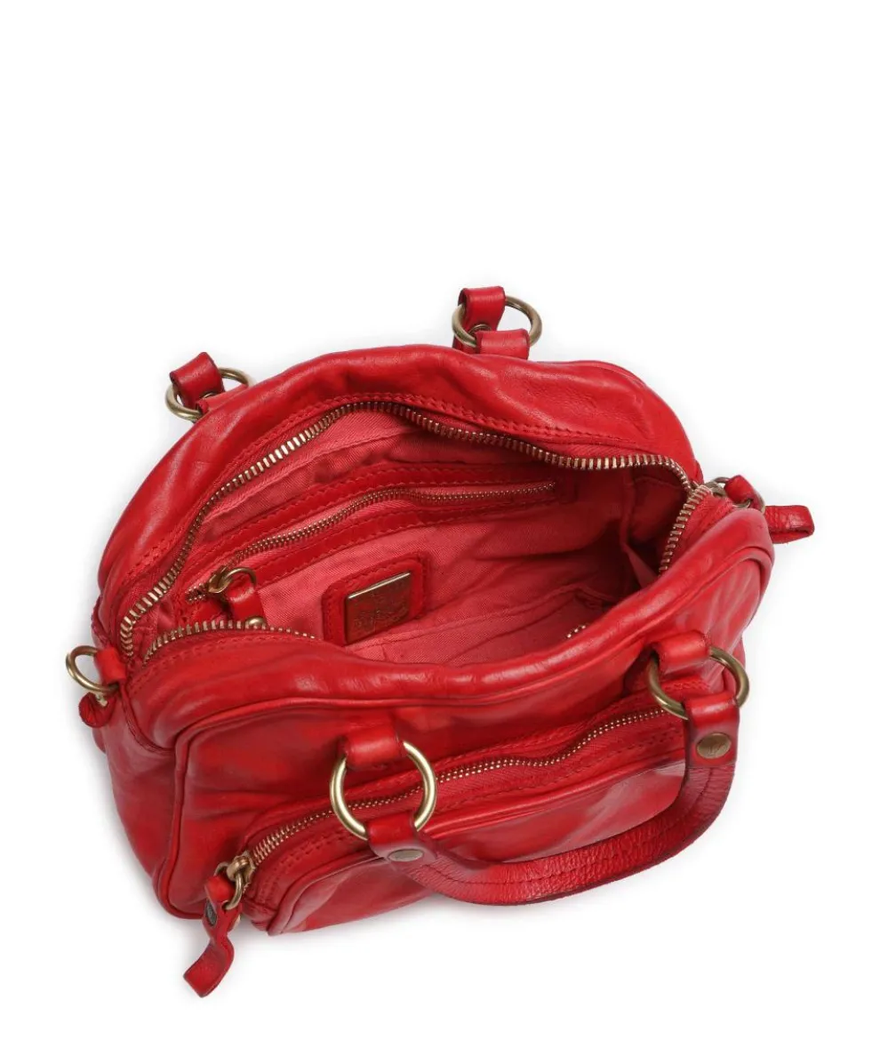 Handbag cow leather red