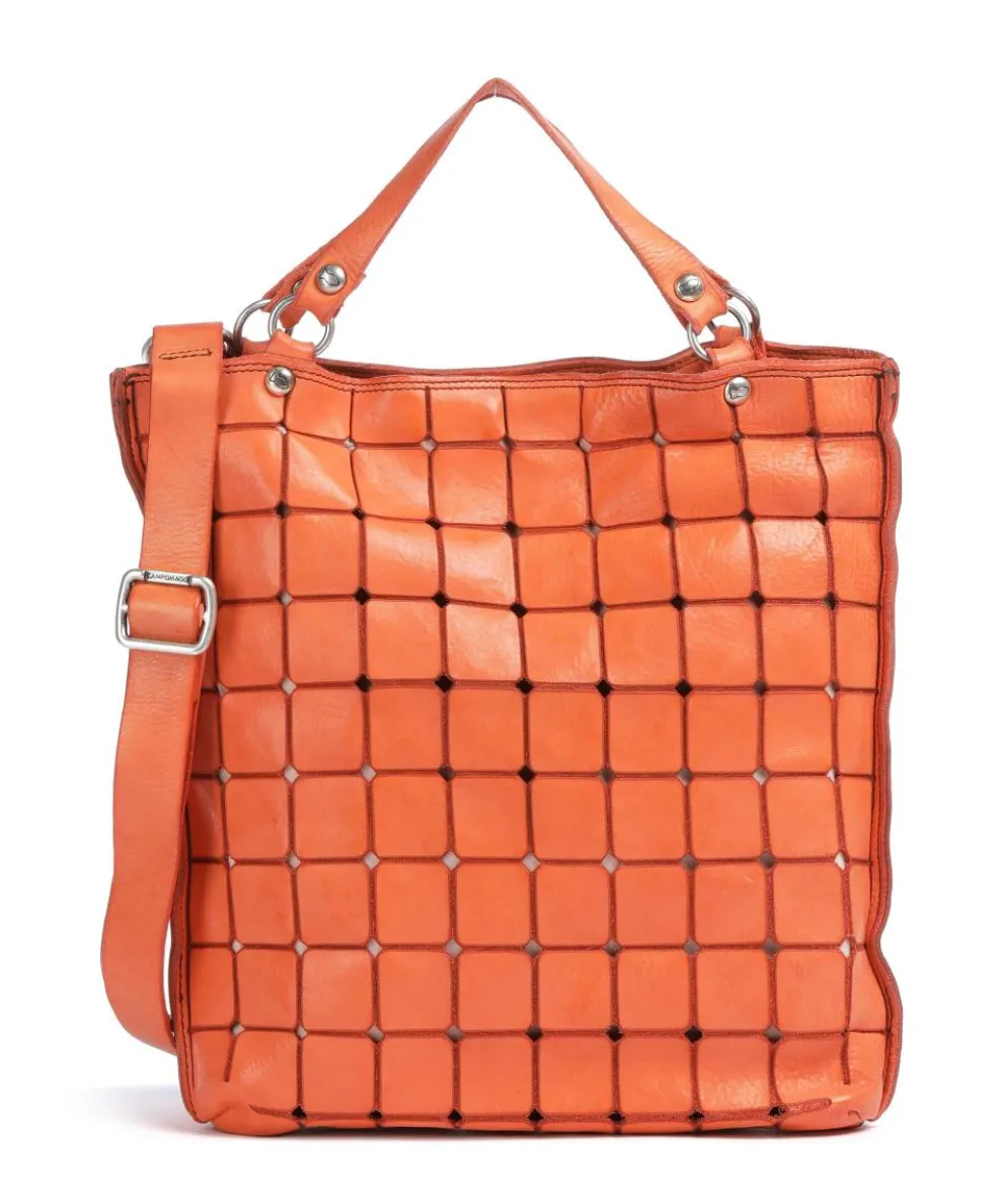 Handbag cow leather orange