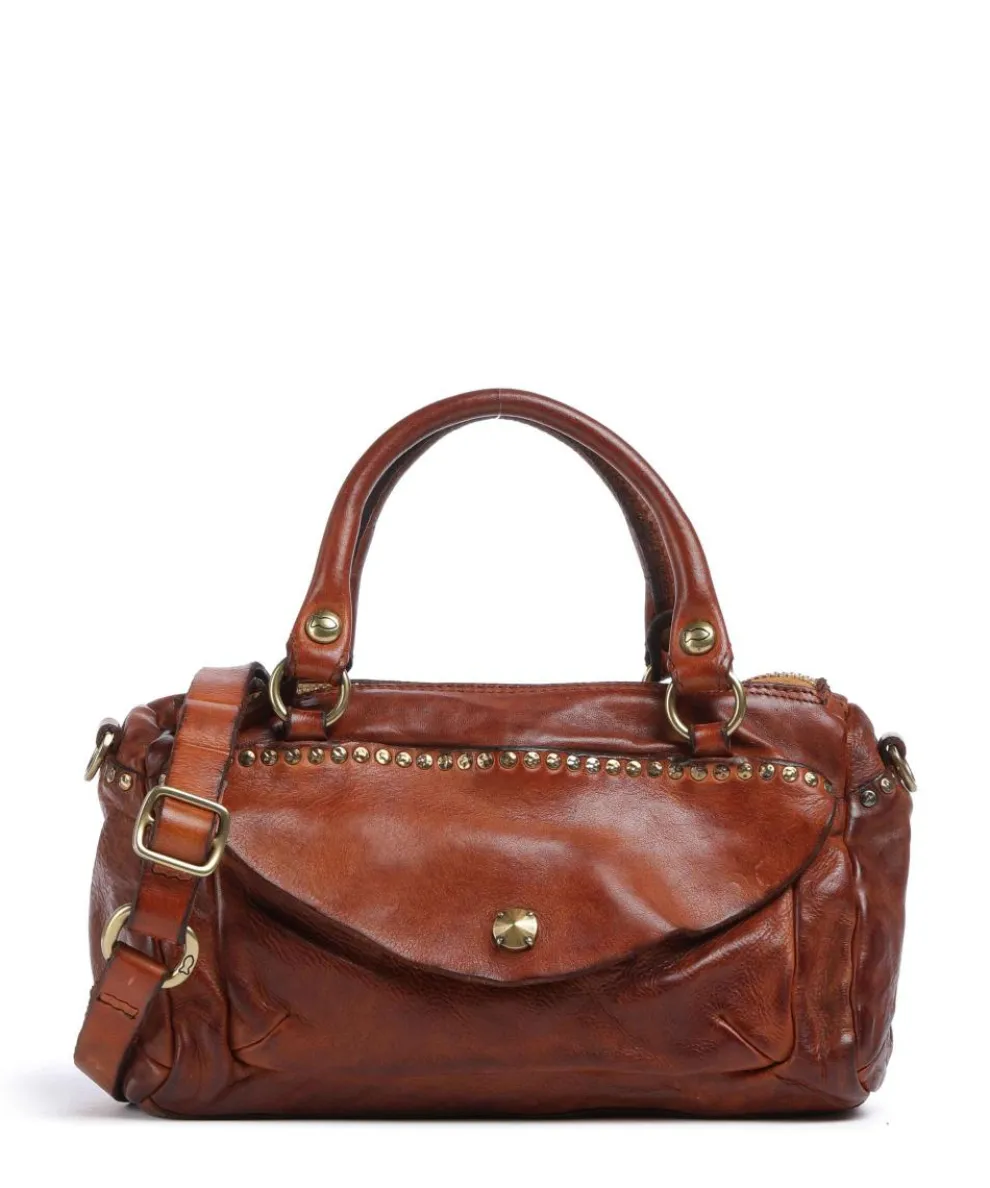 Handbag fine grain cow leather cognac