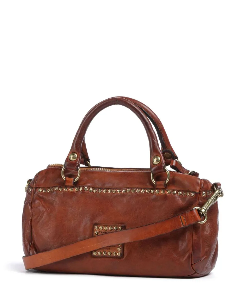 Handbag fine grain cow leather cognac