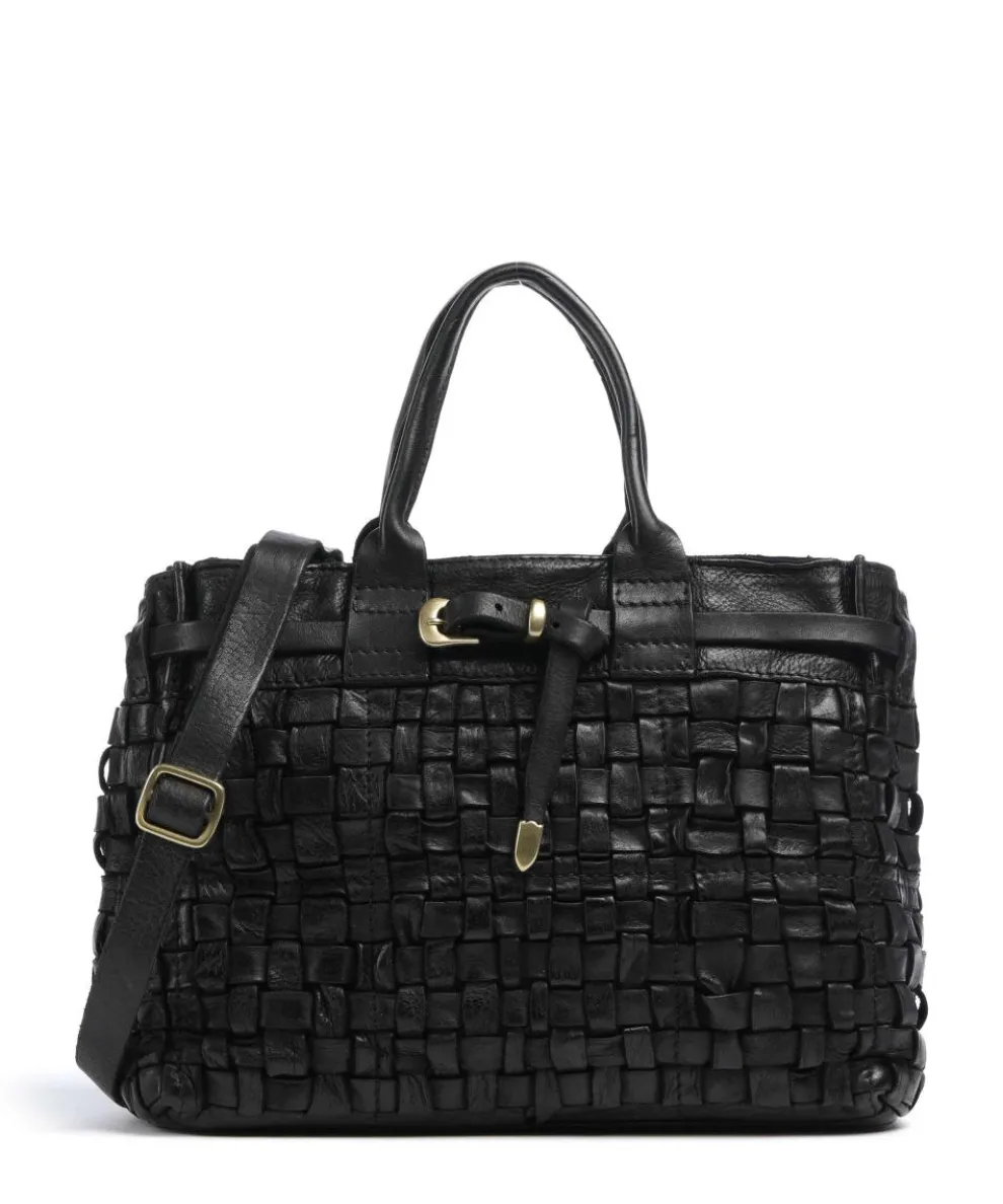 Handbag fine grain cow leather black