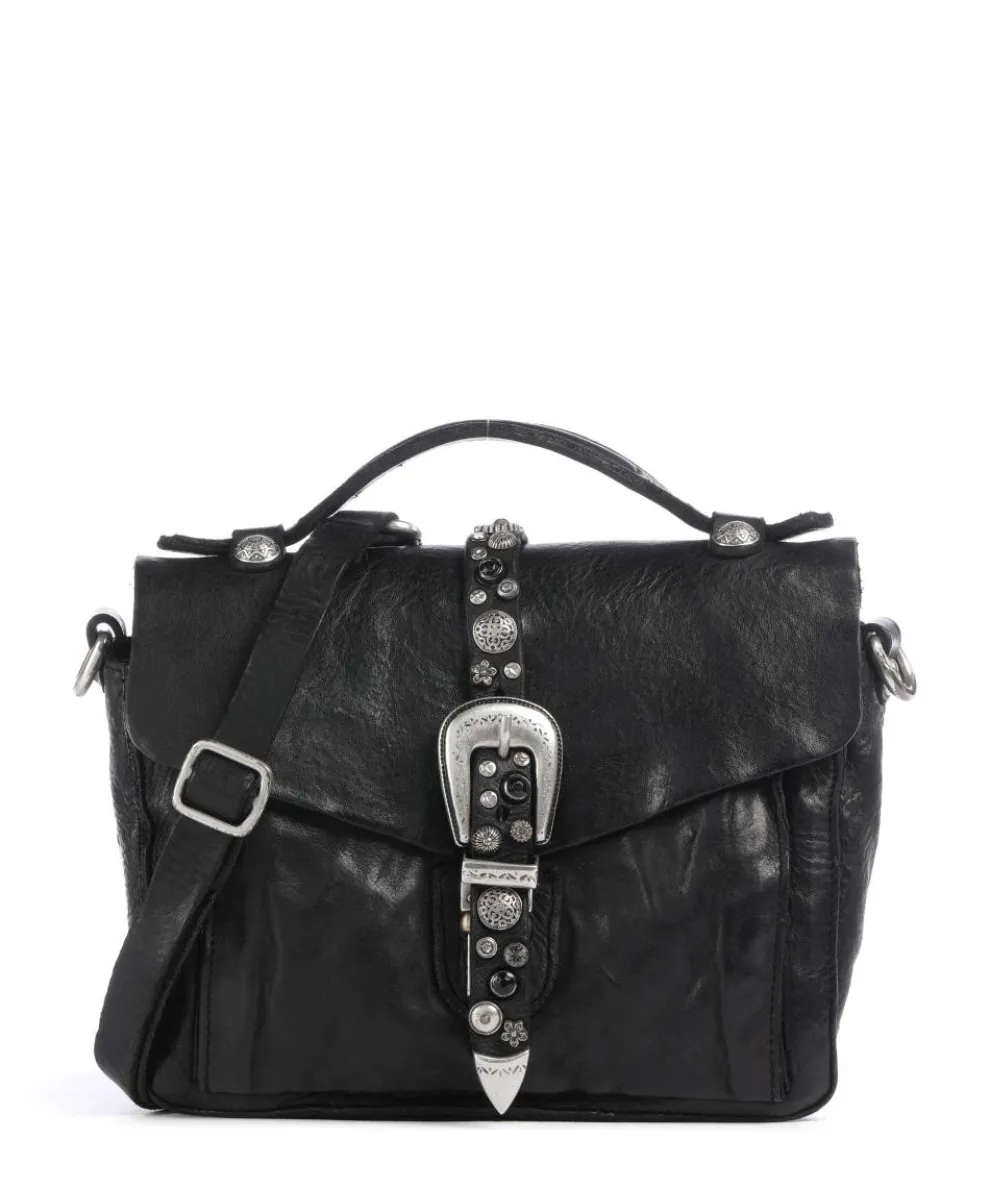 Handbag fine grain cow leather black