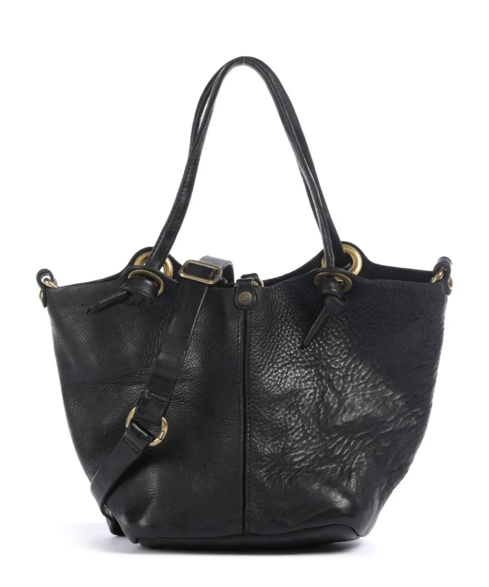 Handbag grained cow leather black