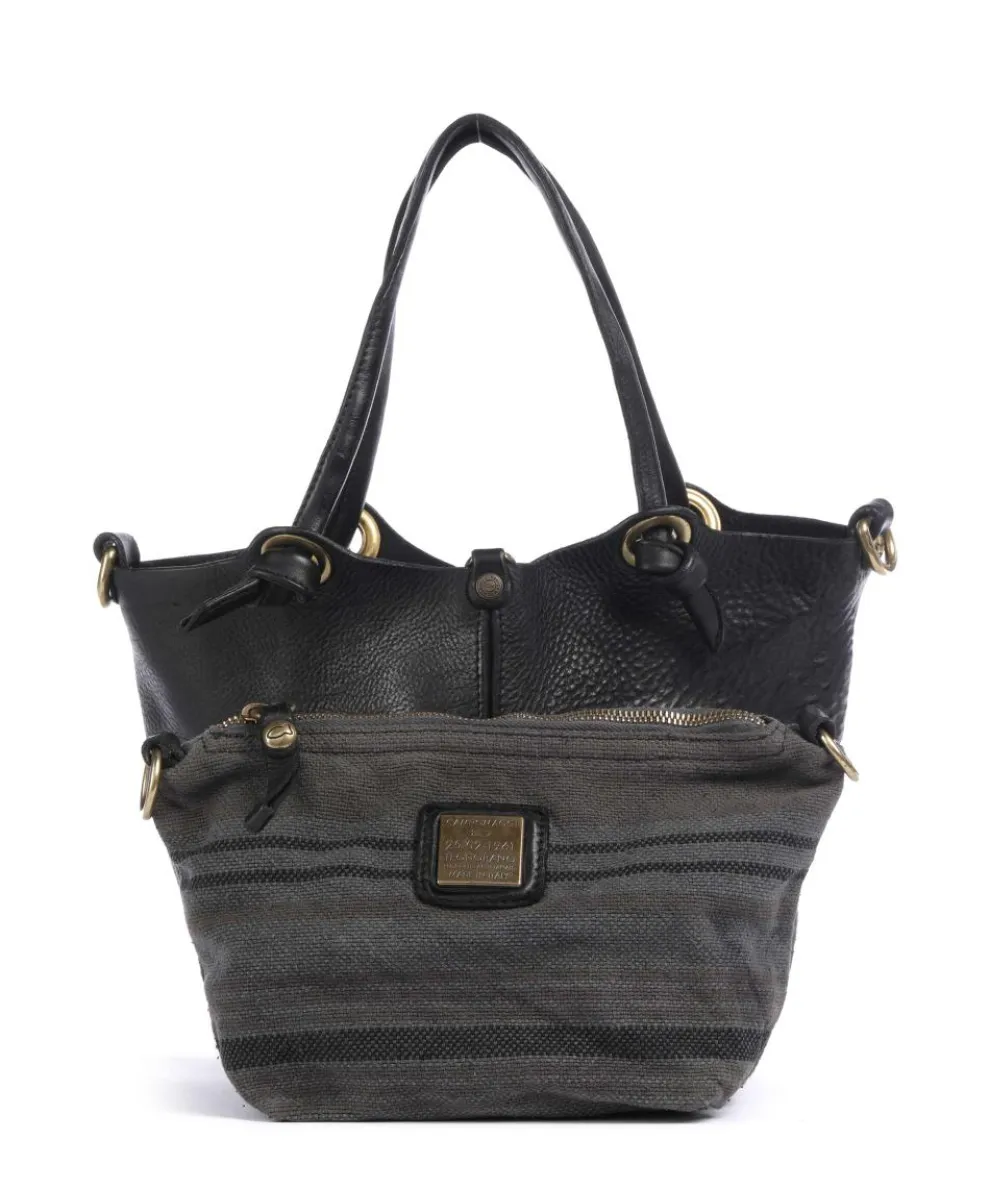 Handbag grained cow leather black