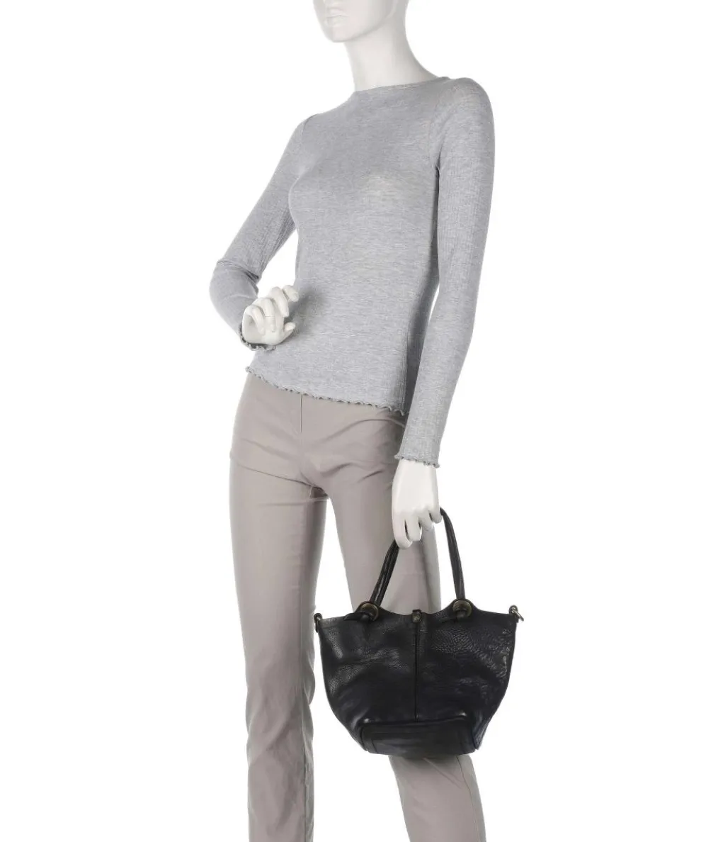 Handbag grained cow leather black