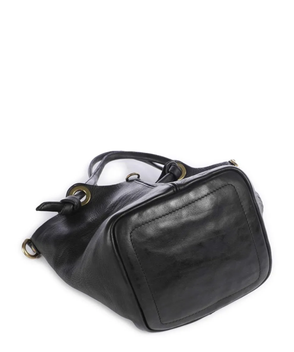Handbag grained cow leather black