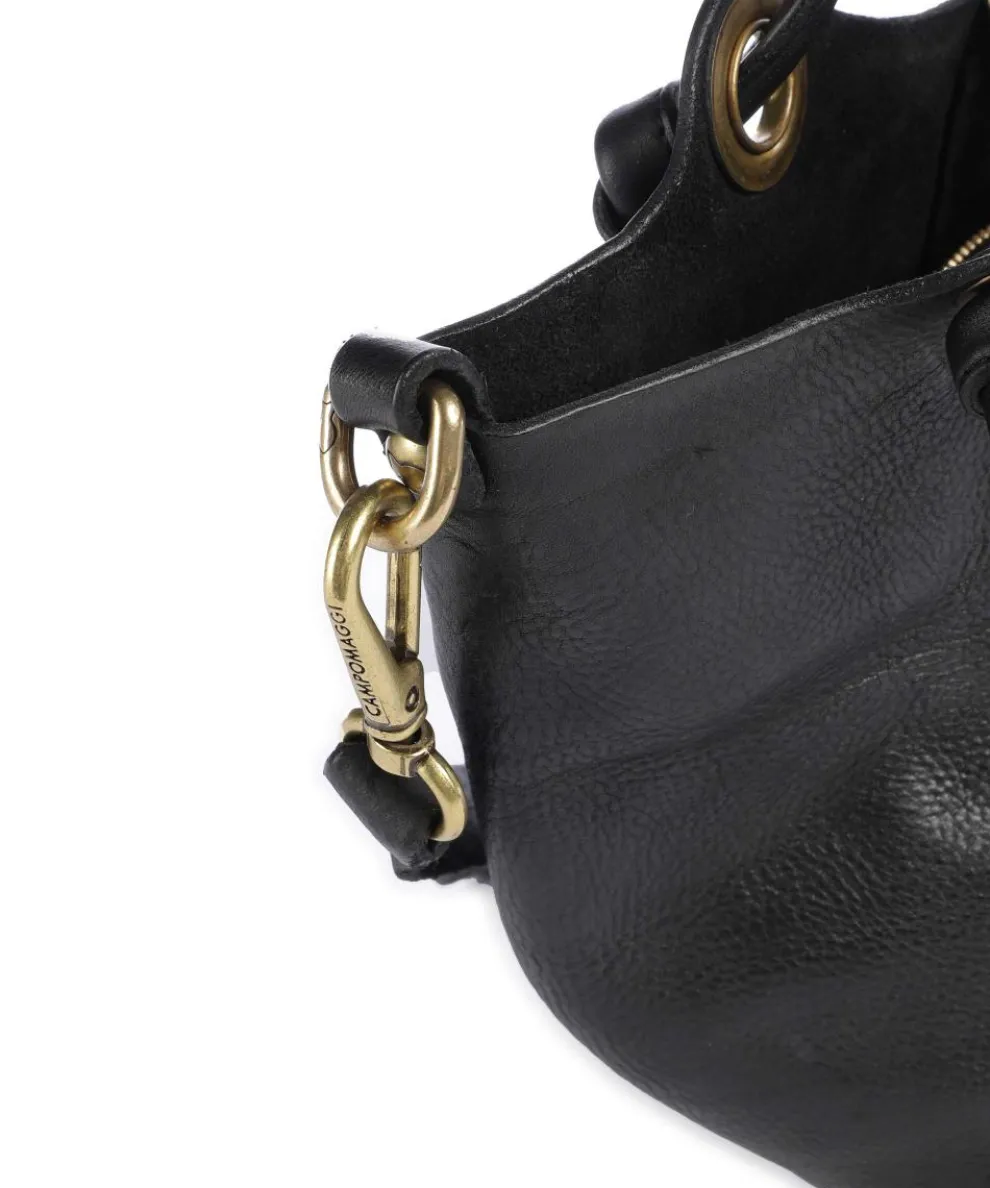 Handbag grained cow leather black