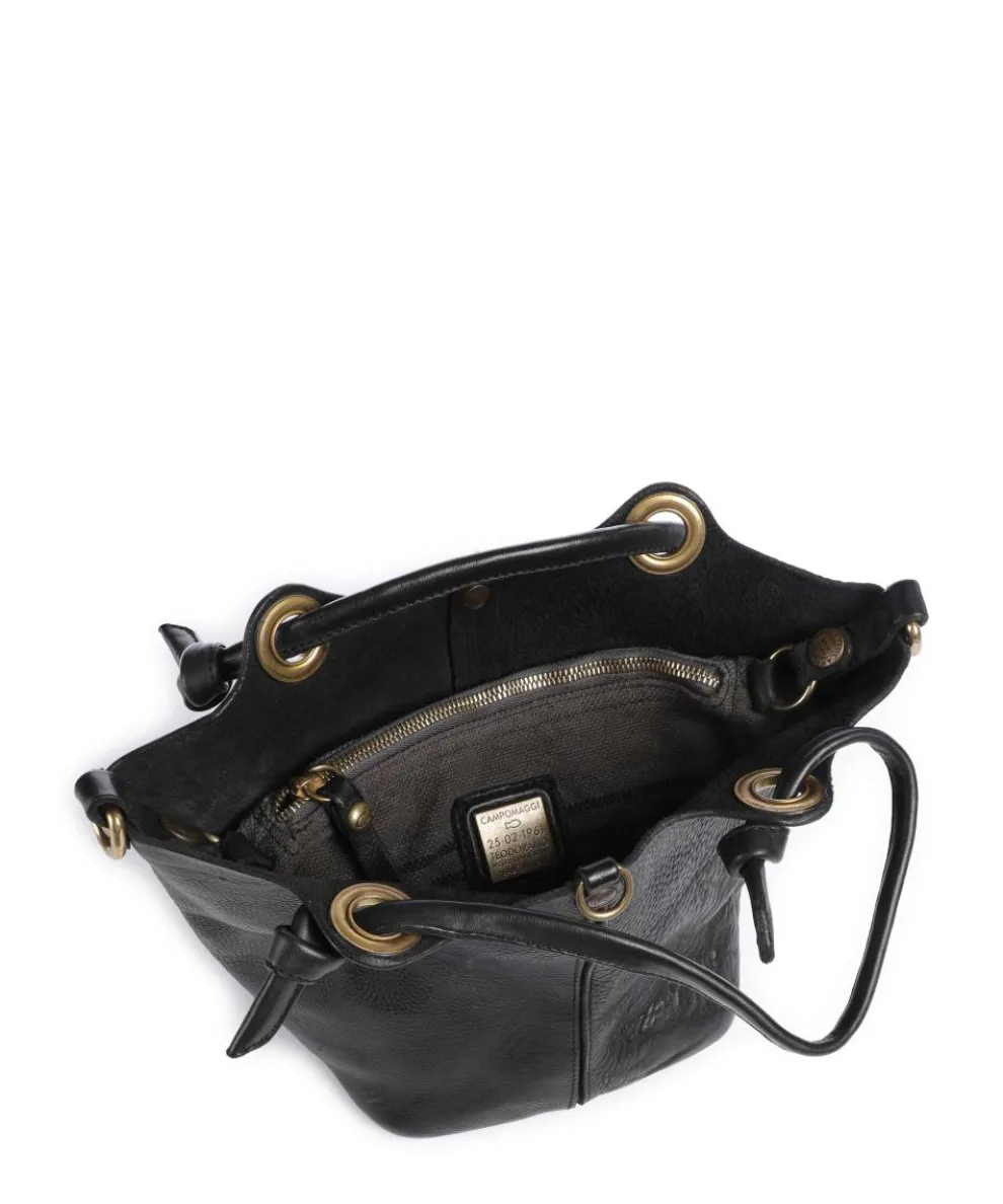 Handbag grained cow leather black