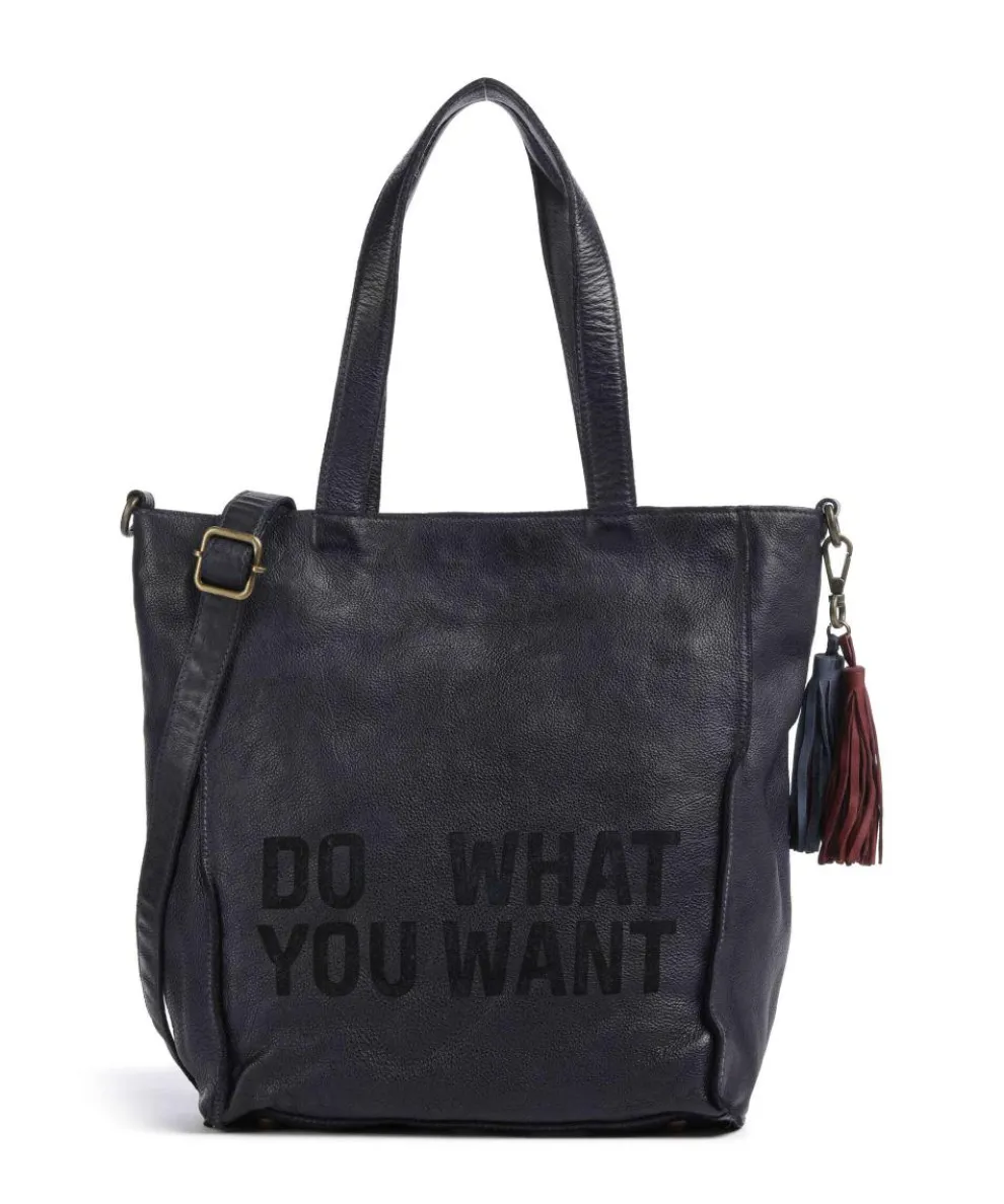 Hanfgasse 2 Hobo bag grained cow leather navy