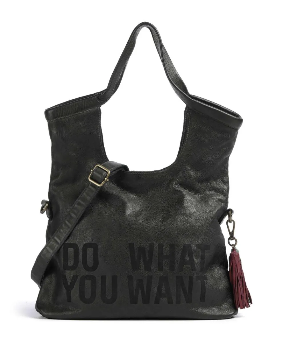 Hanfgasse 3 Hobo bag grained cow leather khaki
