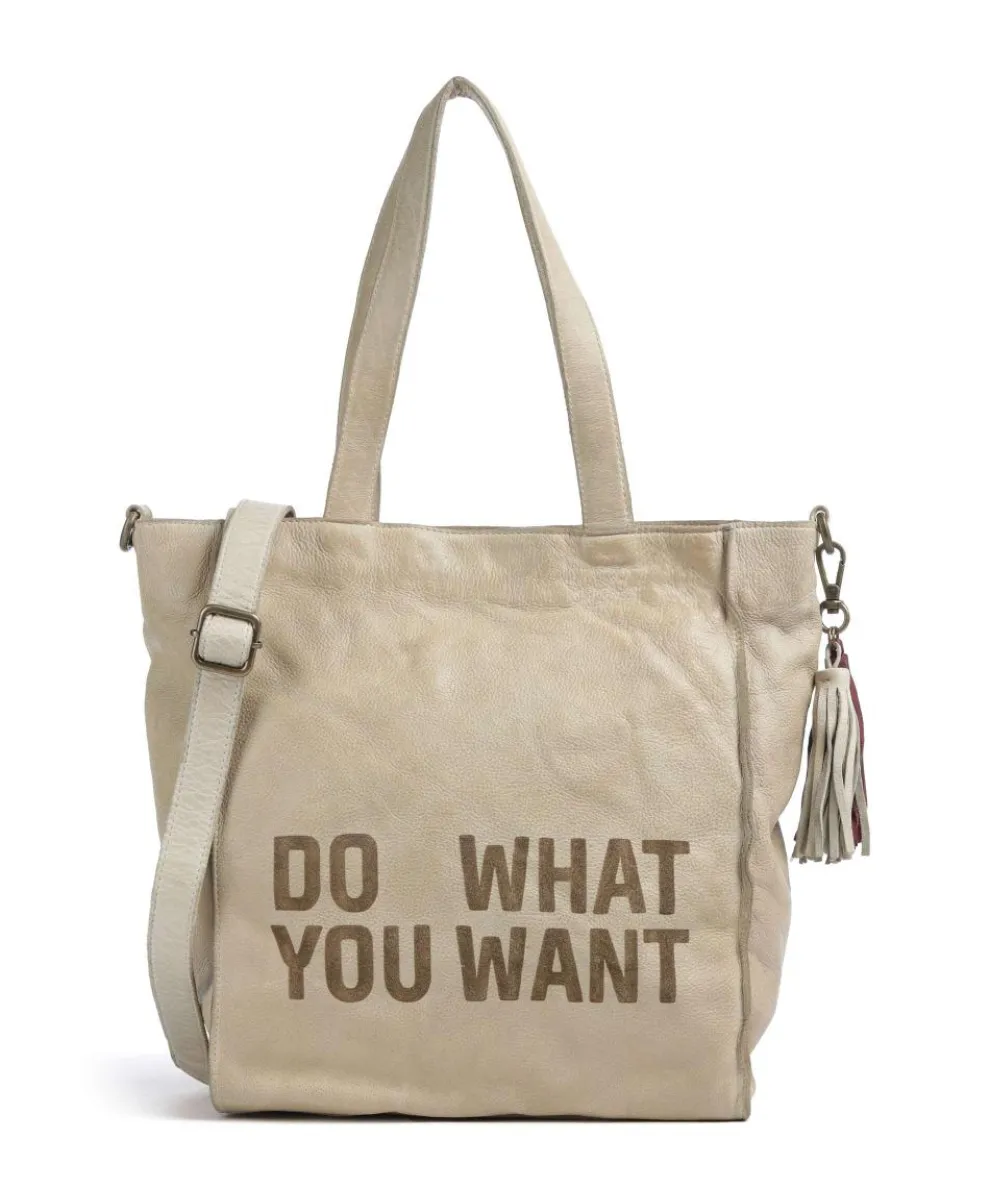 Hanfgasse 2 Hobo bag grained cow leather beige