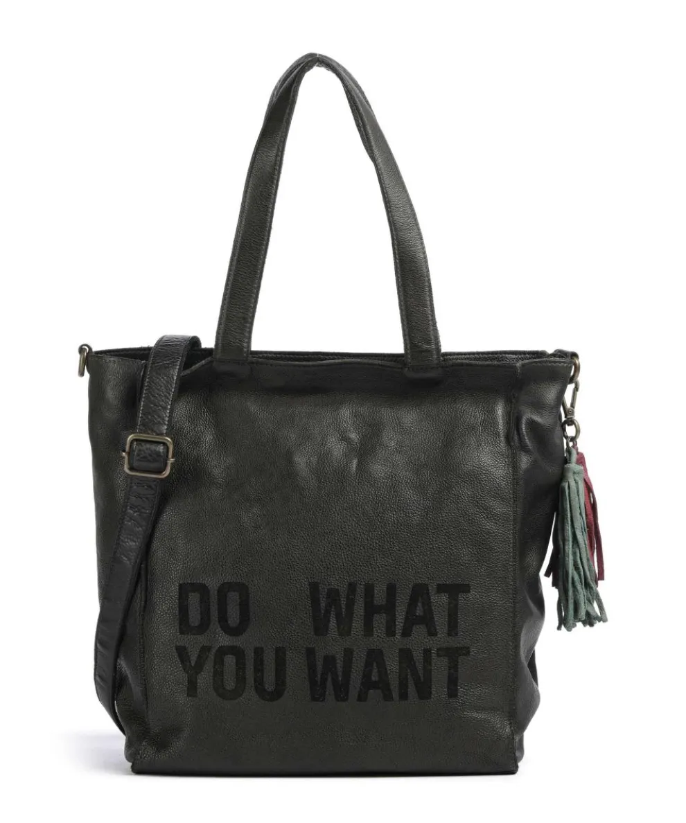 Hanfgasse 2 Hobo bag grained cow leather khaki