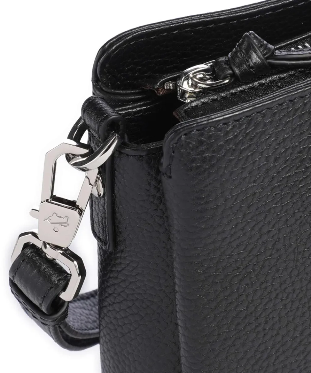 Hanna Crossbody bag grained cow leather black