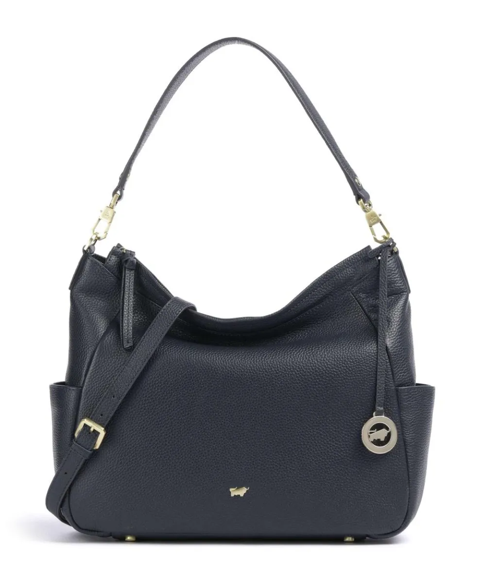 Hanna Hobo bag grained cow leather navy