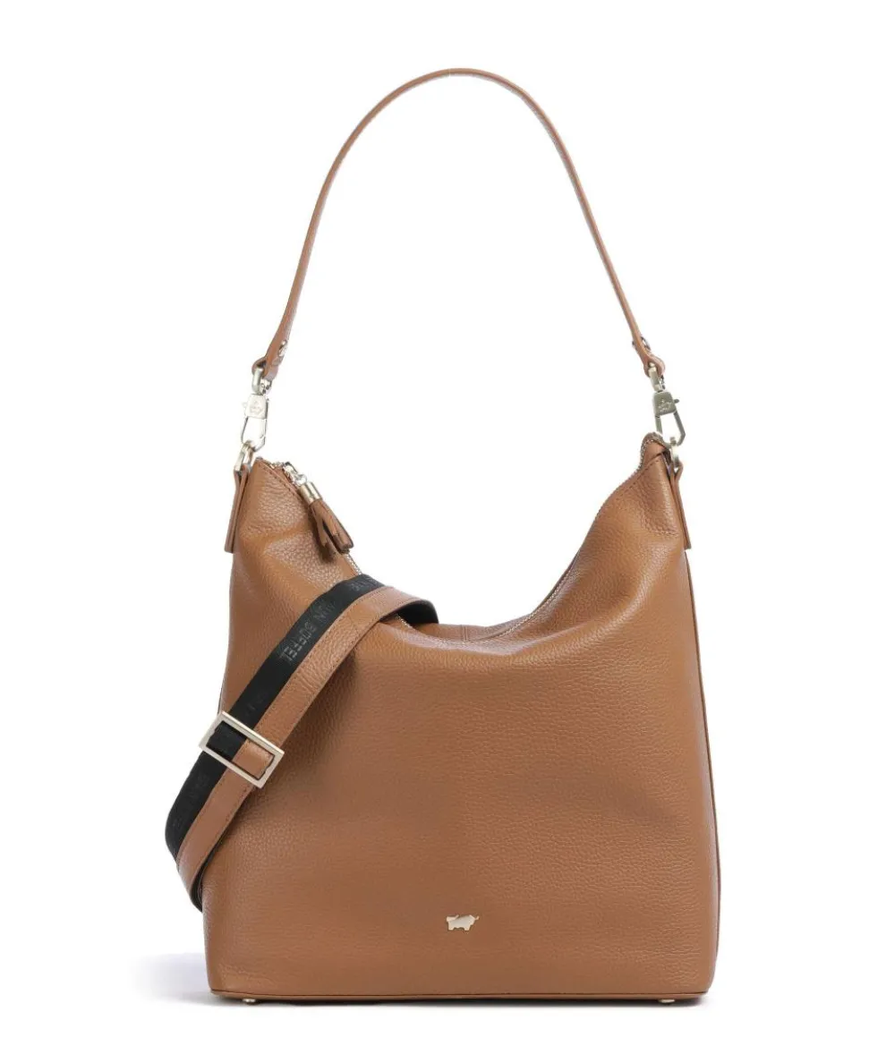 Hanna Hobo bag grained cow leather brown