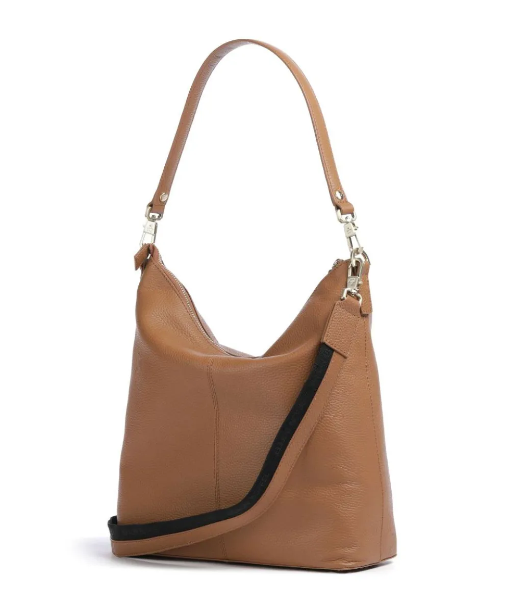 Hanna Hobo bag grained cow leather brown