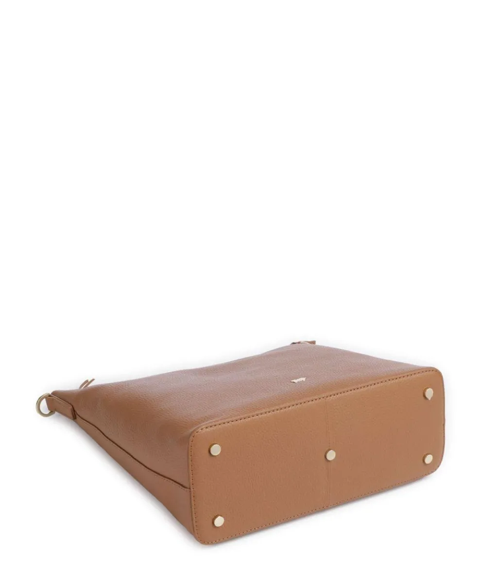 Hanna Hobo bag grained cow leather brown