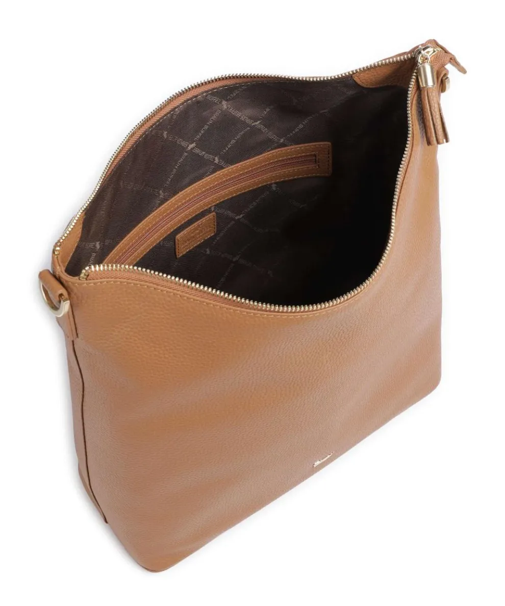 Hanna Hobo bag grained cow leather brown