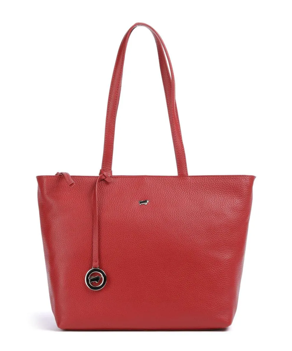 Hanna Tote bag grained leather red