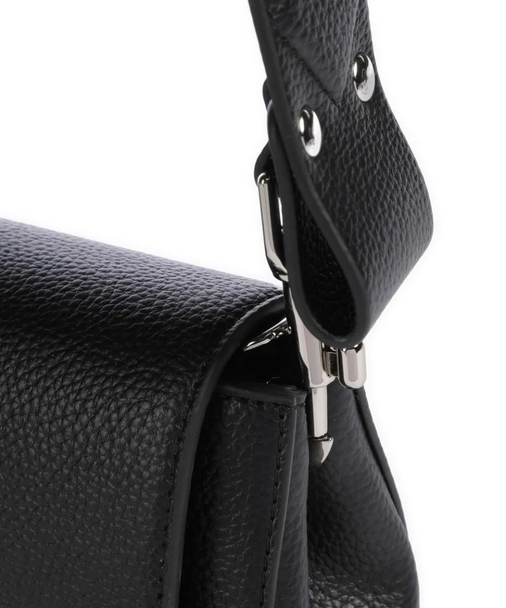 Hazel Re-Vegan Grain Small Shoulder bag imitation leather black