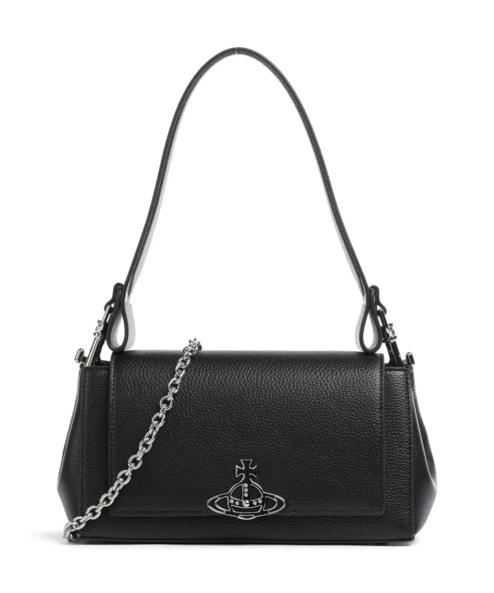 Hazel Re-Vegan Grain Medium Shoulder bag imitation leather black