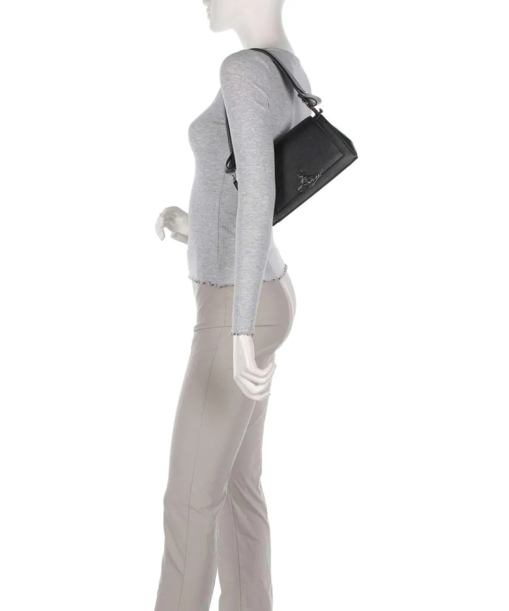 Hazel Re-Vegan Grain Medium Shoulder bag imitation leather black