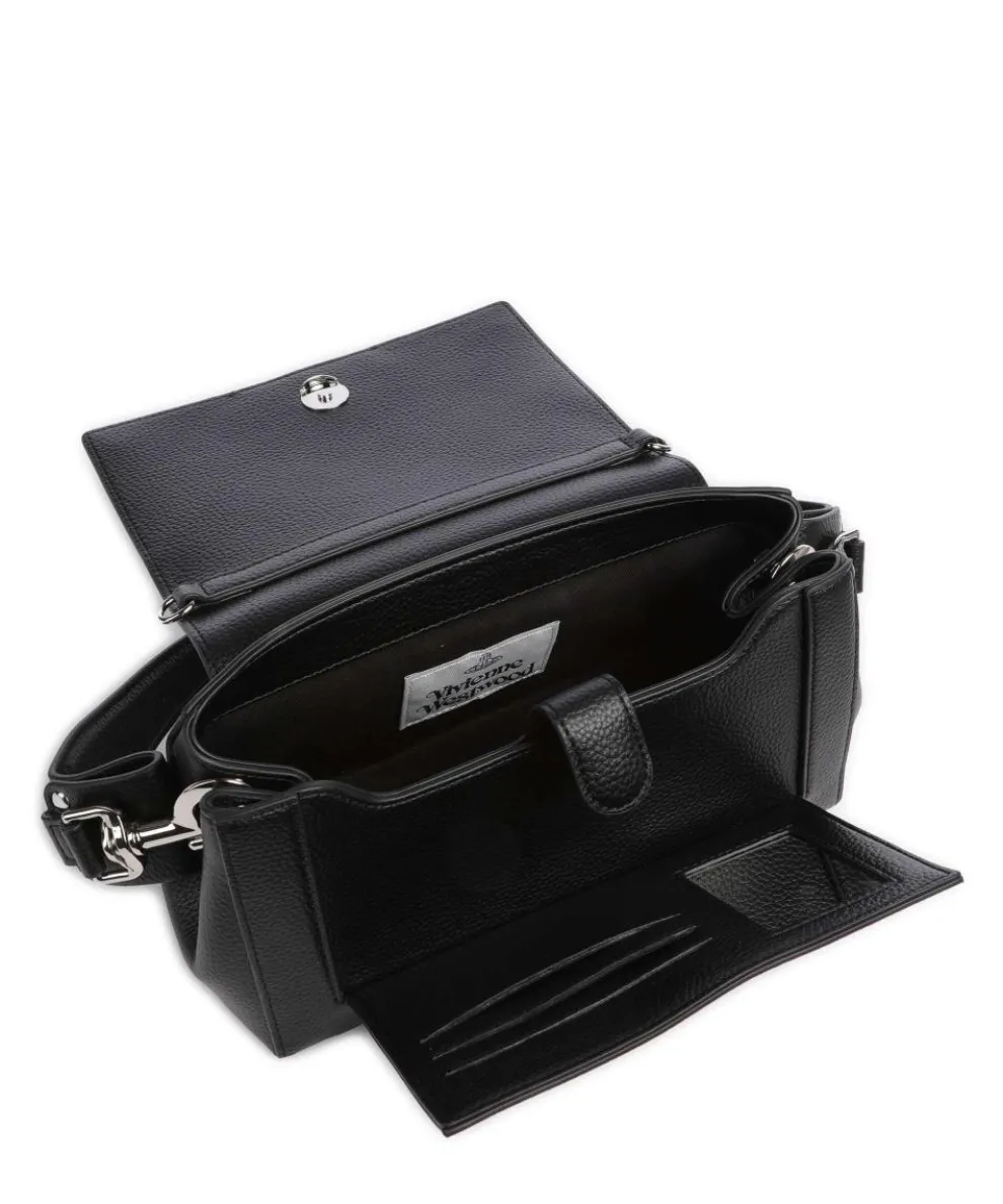 Hazel Re-Vegan Grain Medium Shoulder bag imitation leather black