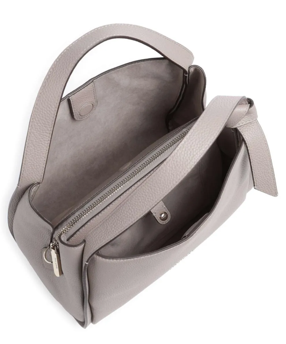 Knott Hobo bag grained cow leather taupe