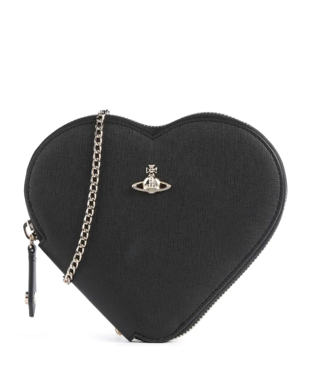 Heart Saffiano Biogreen Crossbody bag imitation leather black