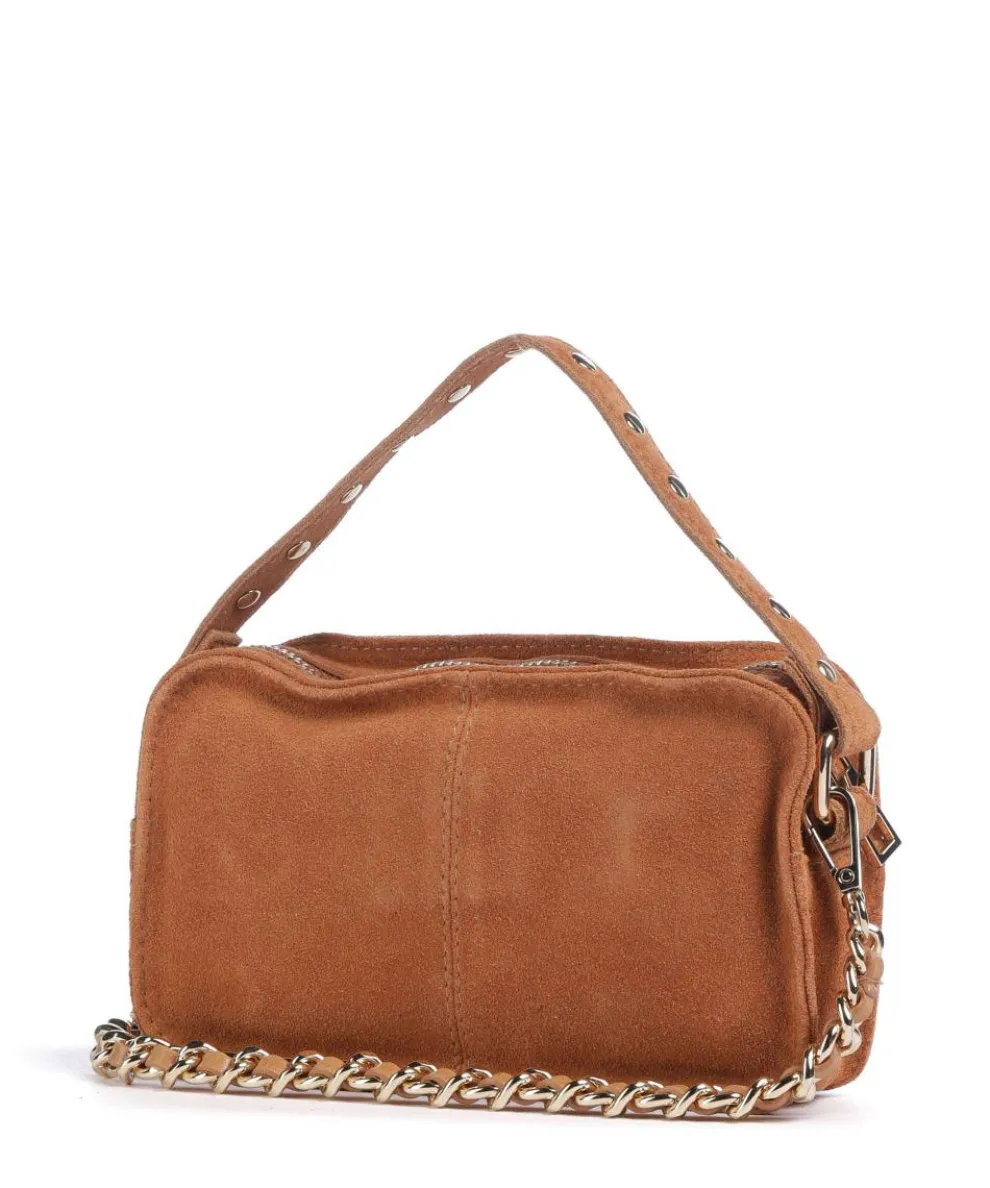 Suede Helena Crossbody bag brushed leather caramel