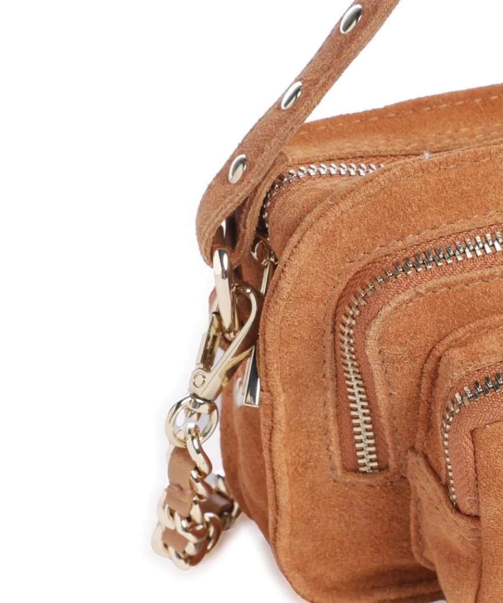 Suede Helena Crossbody bag brushed leather caramel