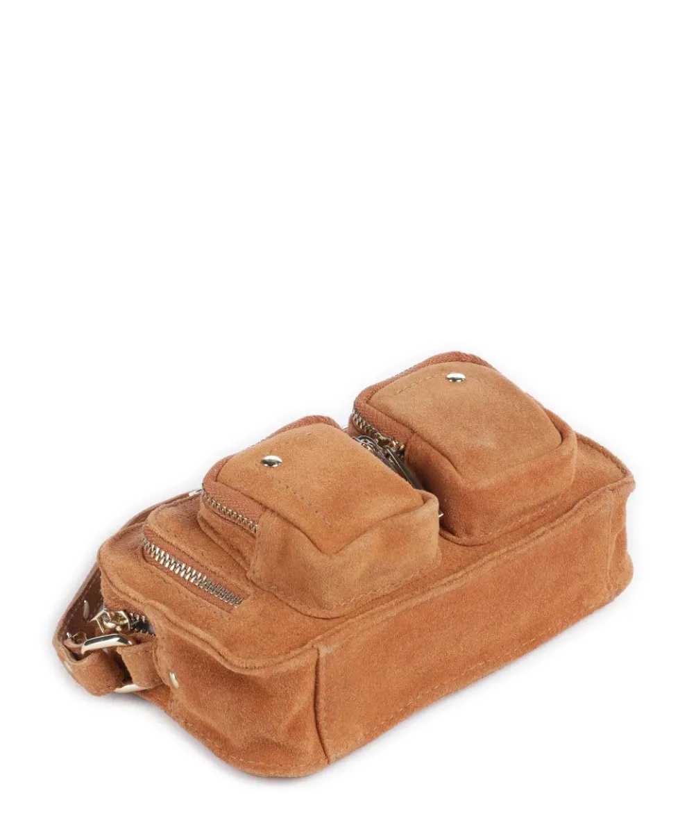Suede Helena Crossbody bag brushed leather caramel