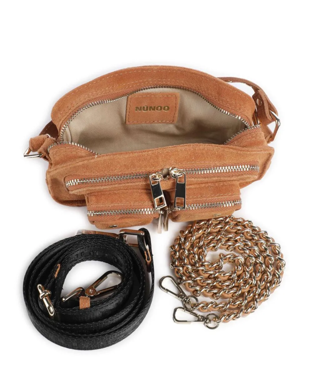 Suede Helena Crossbody bag brushed leather caramel