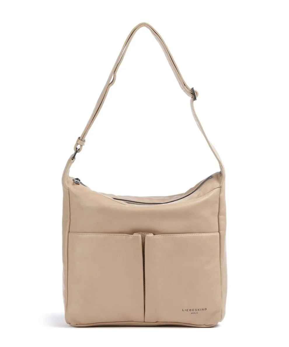 Hera Sheep Natuarl M Hobo bag sheepskin leather beige