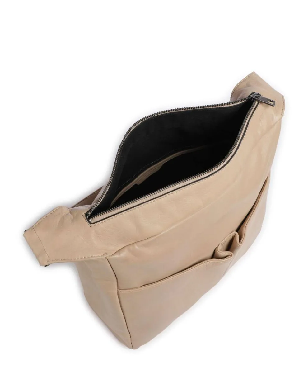 Hera Sheep Natuarl M Hobo bag sheepskin leather beige