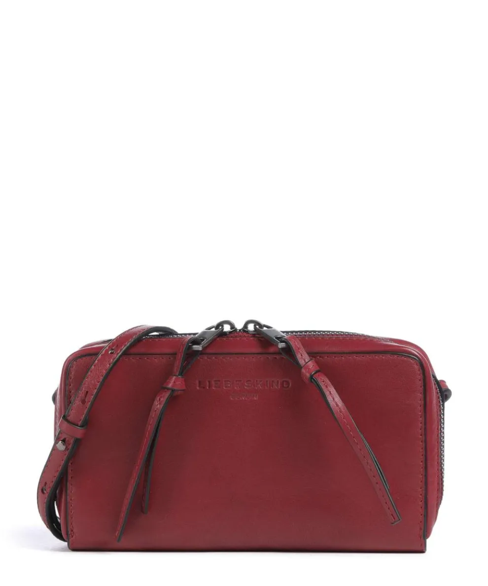 Hera Sheep Natural XS Crossbody bag fine grain leather red