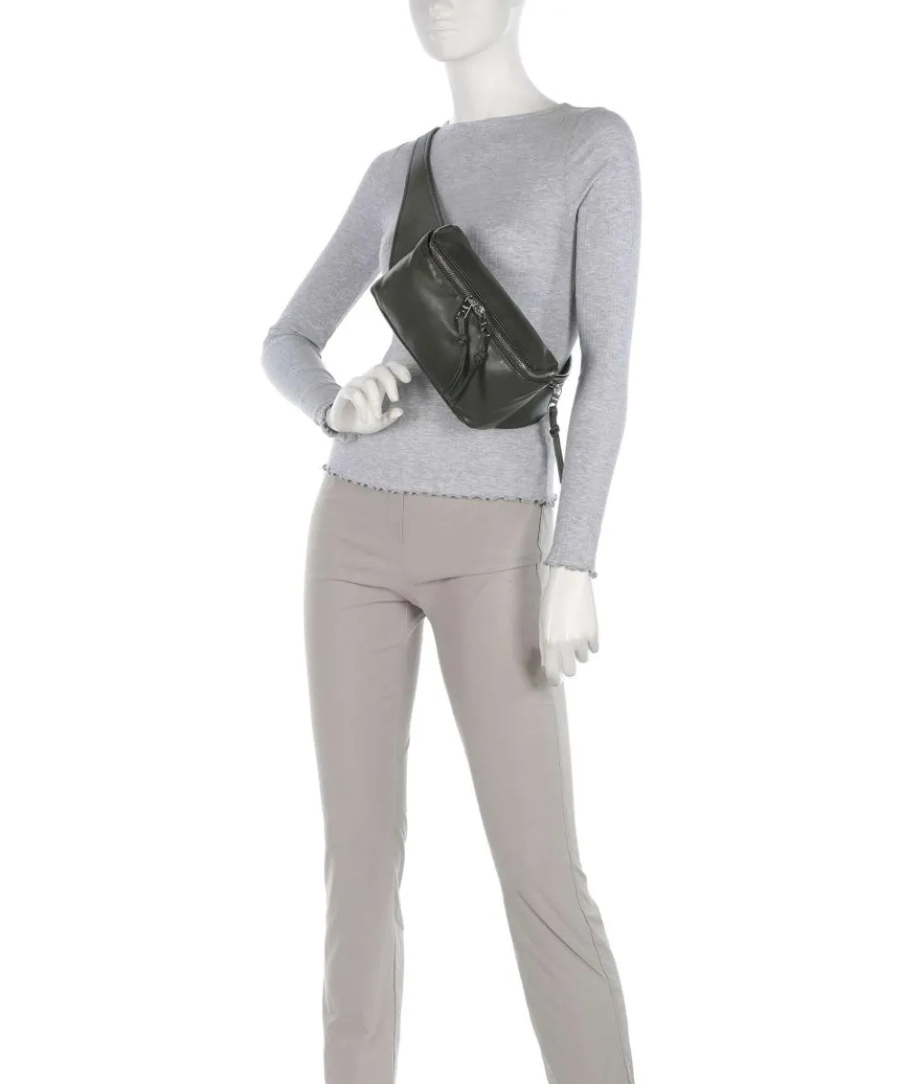 Hera Sheep Natural S Fanny pack sheepskin leather dark green