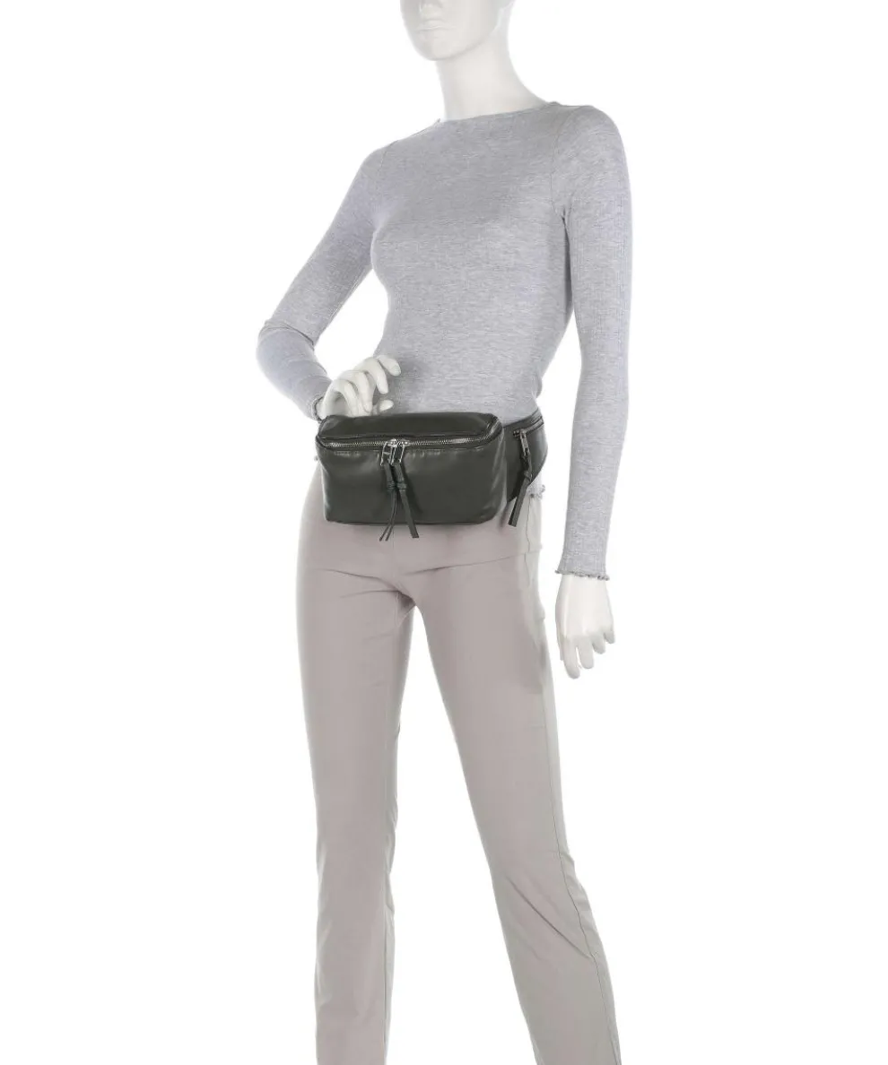 Hera Sheep Natural S Fanny pack sheepskin leather dark green