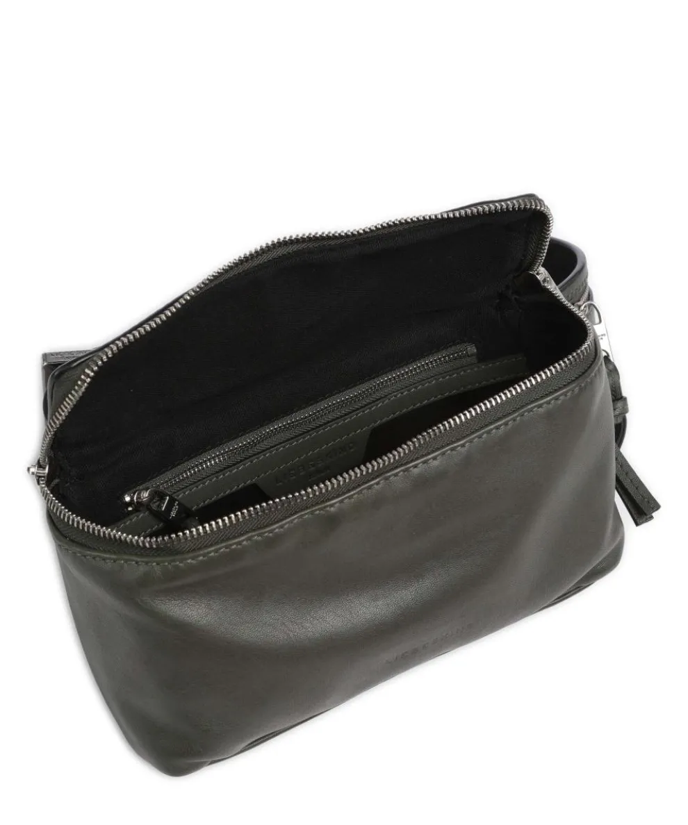 Hera Sheep Natural S Fanny pack sheepskin leather dark green