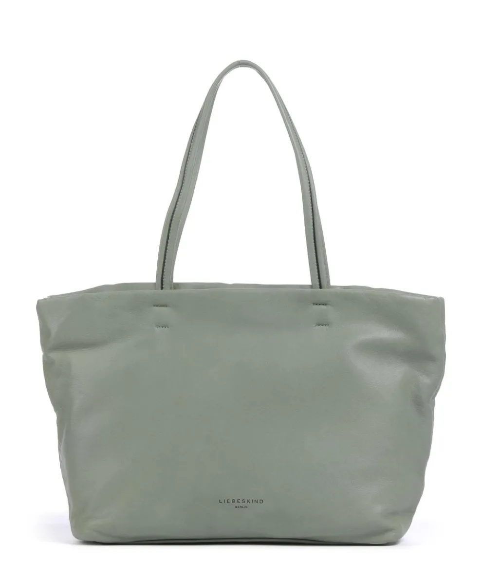 Hera Sheep Natural L Tote bag sheepskin leather greygreen