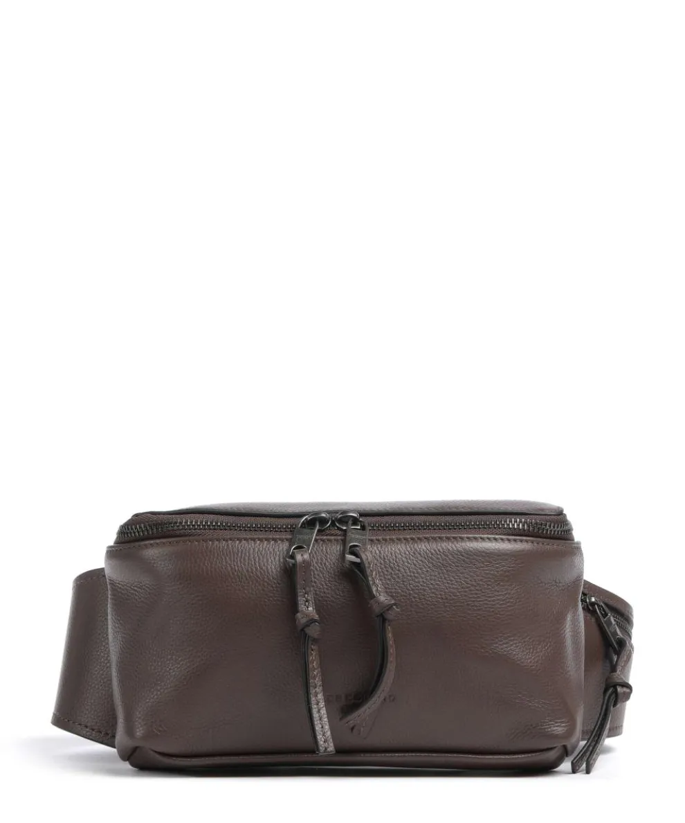Hera Small Pebble S Fanny pack grained leather dark brown