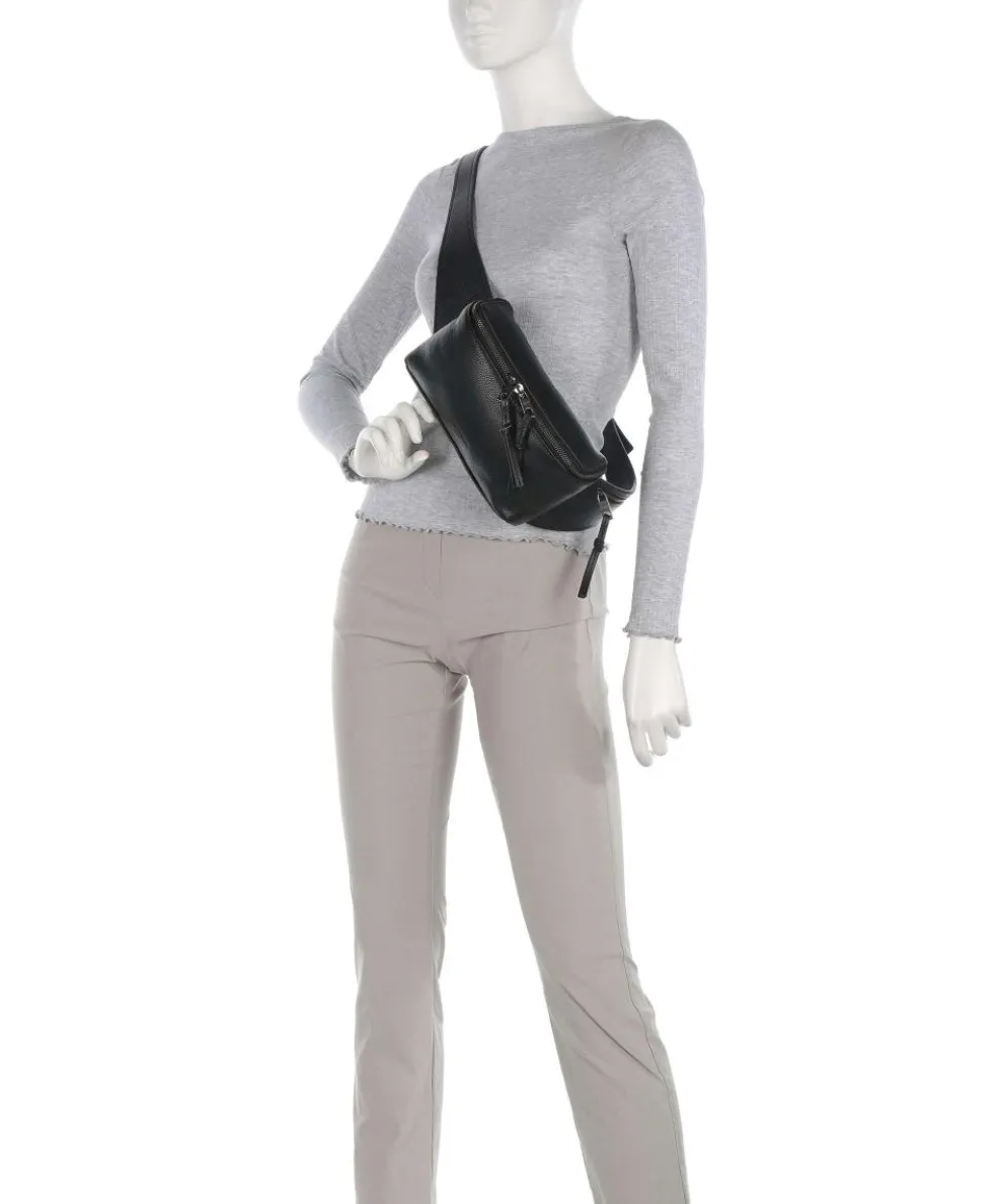 Hera Small Pebble S Fanny pack grained leather black