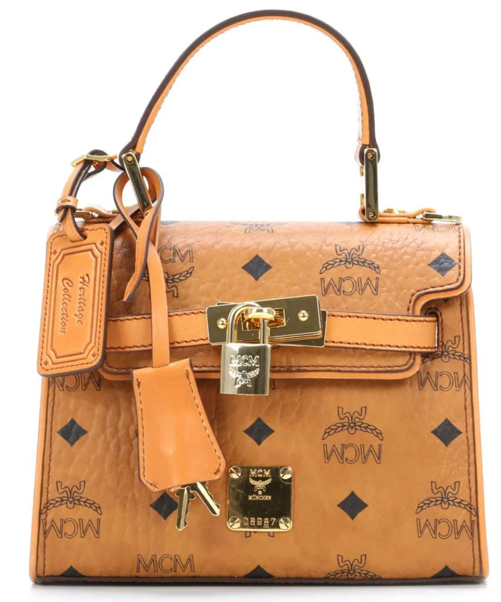 Heritage Line Handbag imitation leather cognac